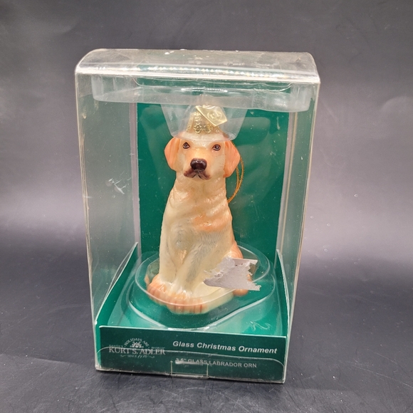 Yellow Labrador Retriever Glass Christmas Ornament - Picture 7 of 7